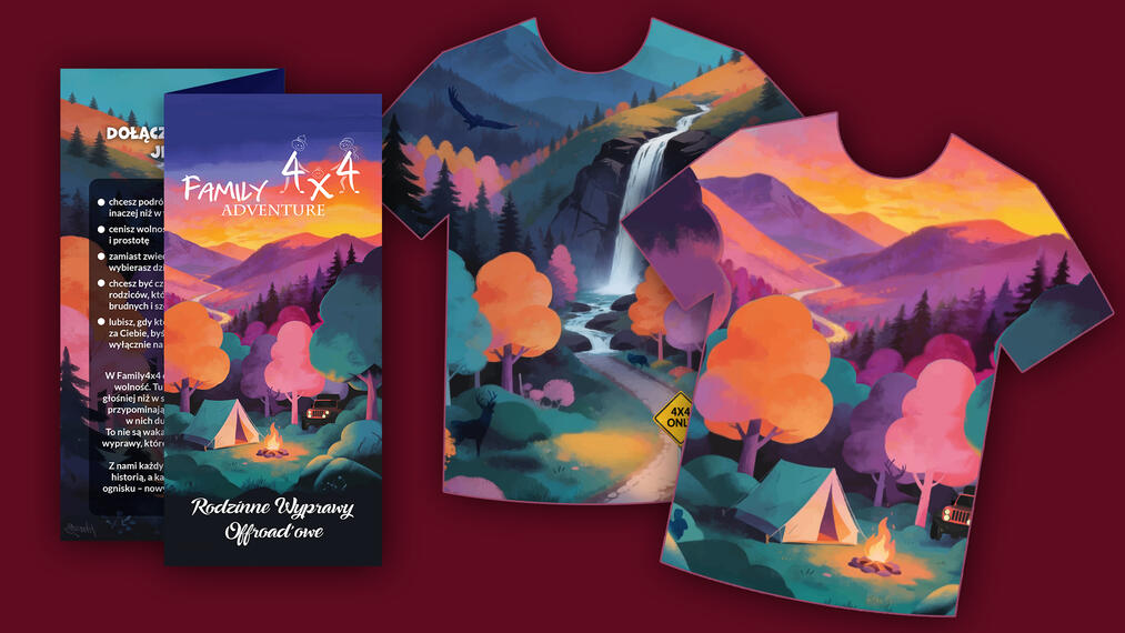 Projekt koszulki i ulotka